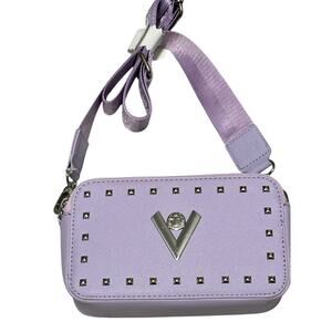 Valentino Orlandi NWT Italian Lavender Studded Camera Case Crossbody One Size